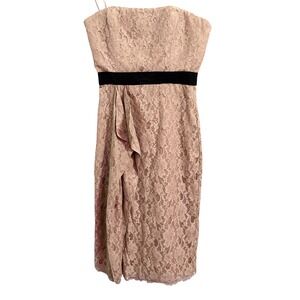 bcbg brown strapless dress NWT BCBG MAXAZRIA beaded strapless formal gown in chocolate brown color size 0